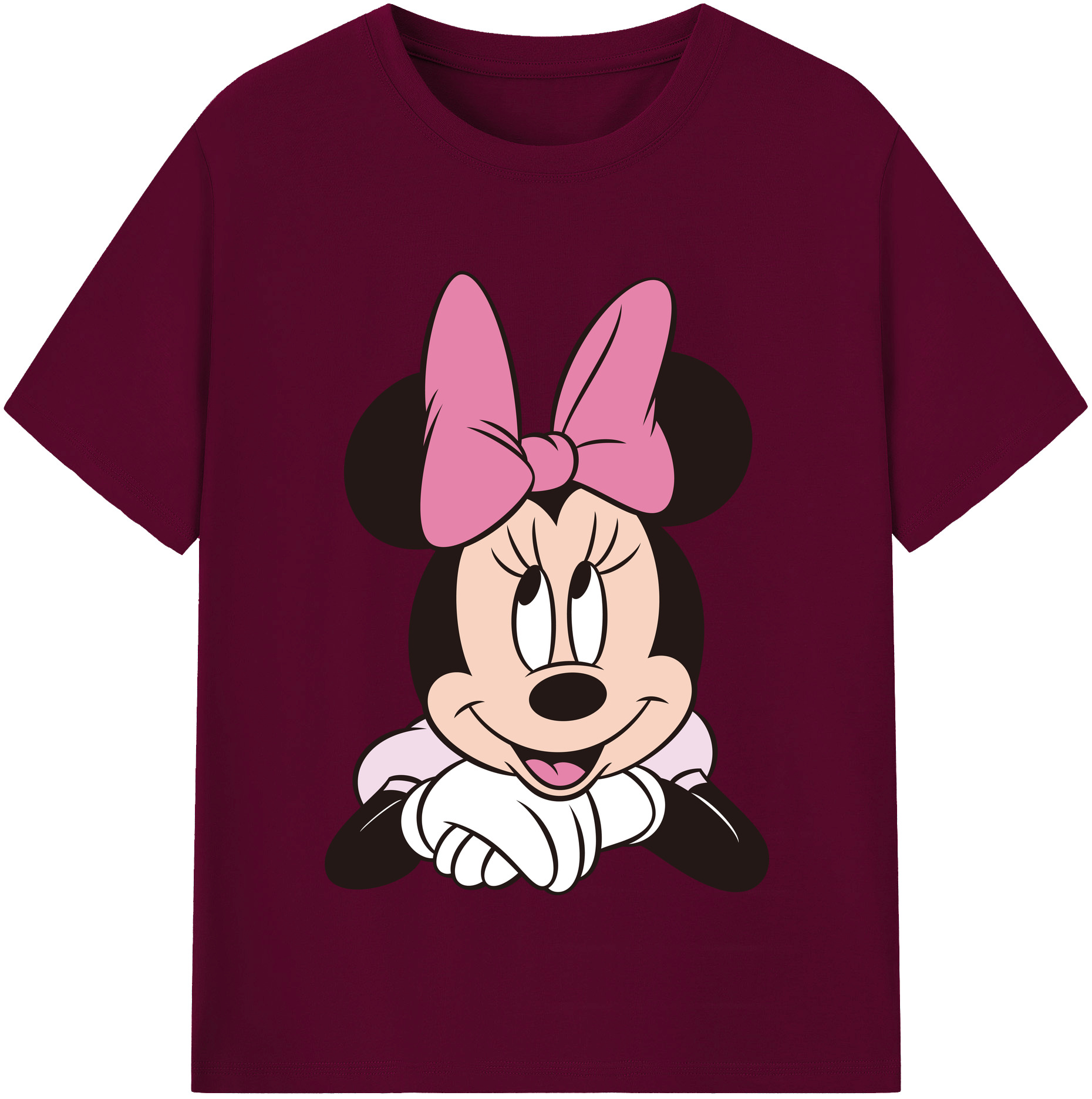 （画像用） ミッキーマウス Mickey Mouse レディースカジュアルプリントTシャツ（綿100％）